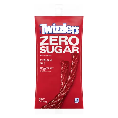 Twizzlers Zero Sugar Twists Strawberry Flavored Licorice Style Candy, Bag 5 oz thumbnail 2
