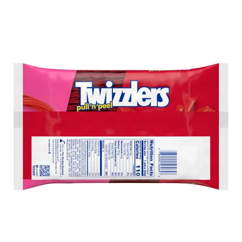 TWIZZLERS PULL 'N' PEEL Cherry Flavored Licorice Style, Low Fat Candy Big Bag, 28 oz thumbnail 2