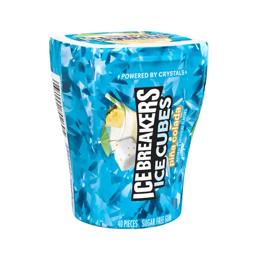 Ice Breakers Ice Cubes Pina Colada Sugar Free Chewing Gum, Bottle 3.24 oz, 40 Pieces thumbnail 2