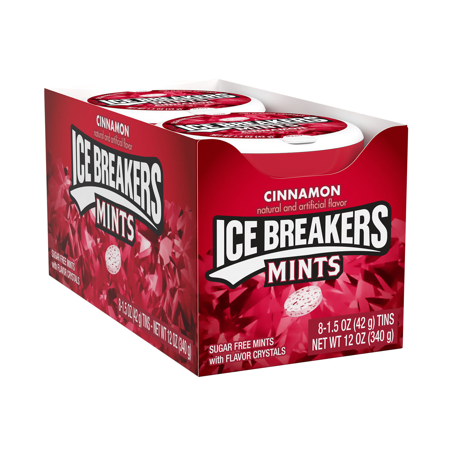 Ice Breakers Cinnamon Sugar Free Mints, Tins 1.5 oz, 8 Count thumbnail 2