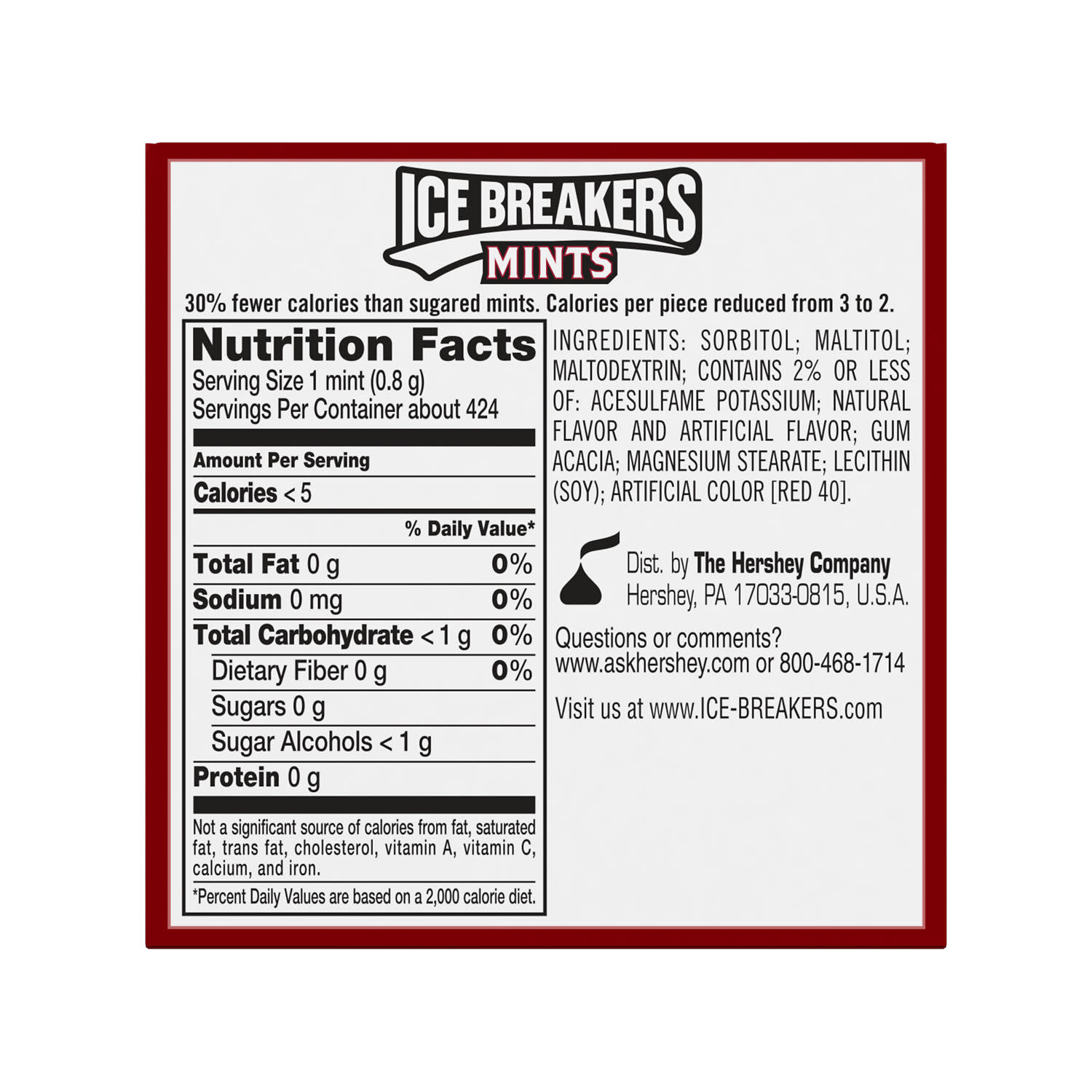 Ice Breakers Cinnamon Sugar Free Mints, Tins 1.5 oz, 8 Count thumbnail 3