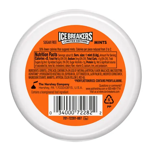 ICE BREAKERS Orange Cream Pop Sugar Free Mints Tin, 1.5 oz thumbnail 2