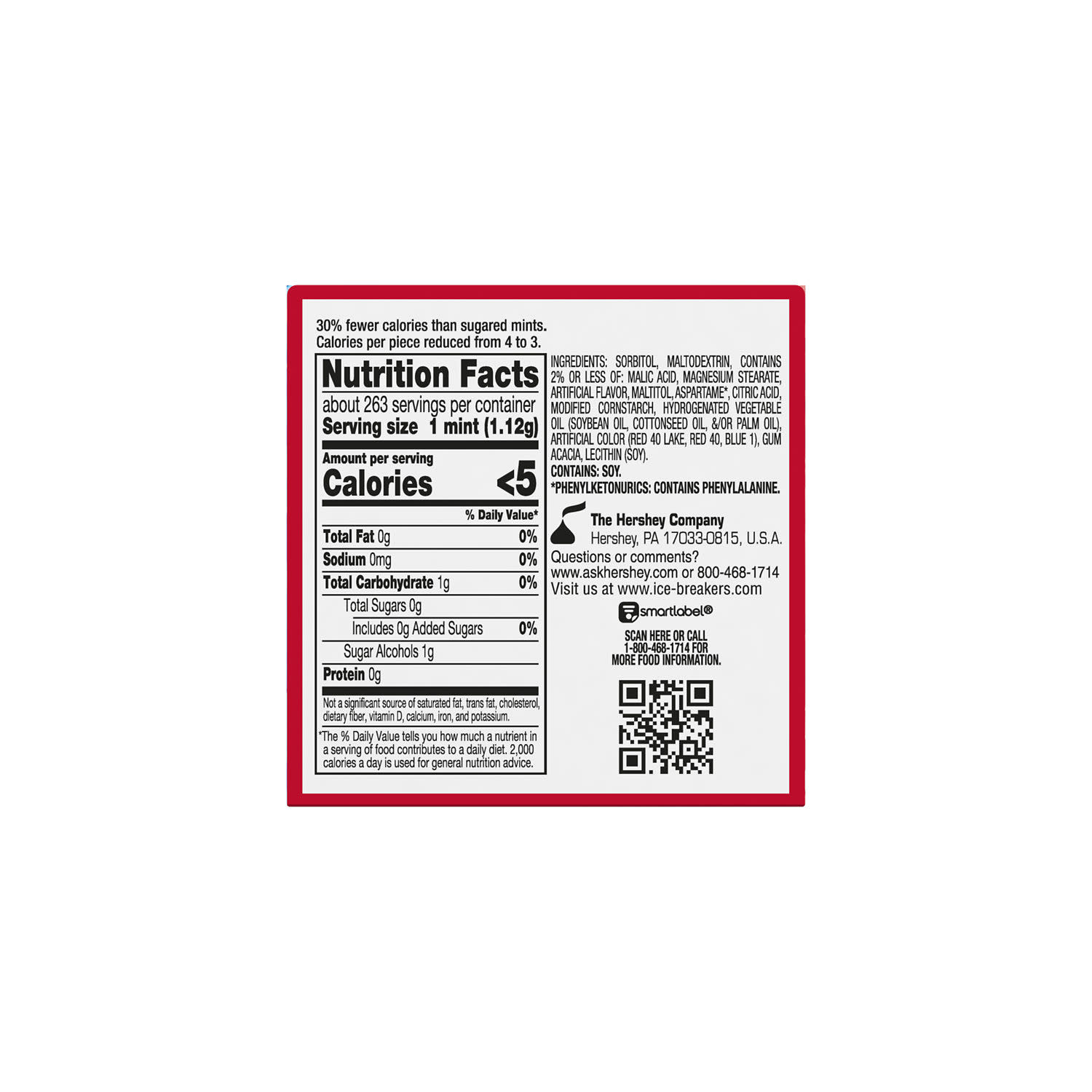 Ice Breakers Duo Fruit Plus Cool Strawberry Sugar Free Mints, Tins 1.3 oz, 8 Count thumbnail 3