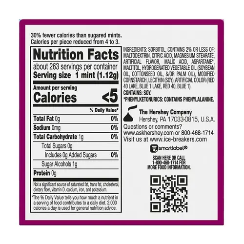 Ice Breakers Duo Fruit Plus Cool Raspberry Sugar Free Mints, Tins 1.3 oz, 8 Count thumbnail 3