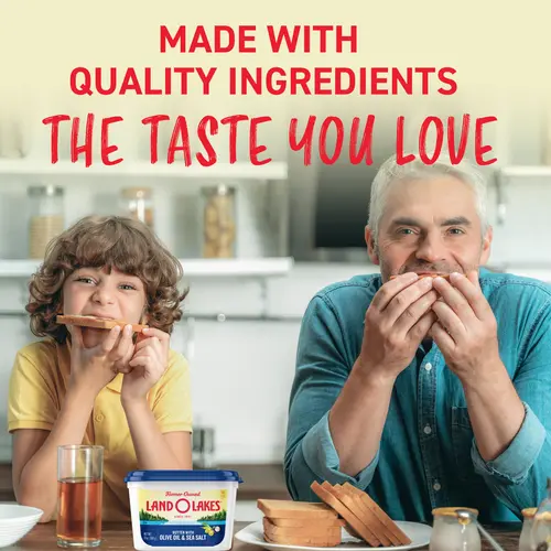 Land O Lakes Butter with Olive Oil and Sea Salt, 13 oz Tub thumbnail 3