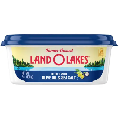 Land O Lakes Butter with Olive Oil and Sea Salt, Spreadable, 7 oz Tub