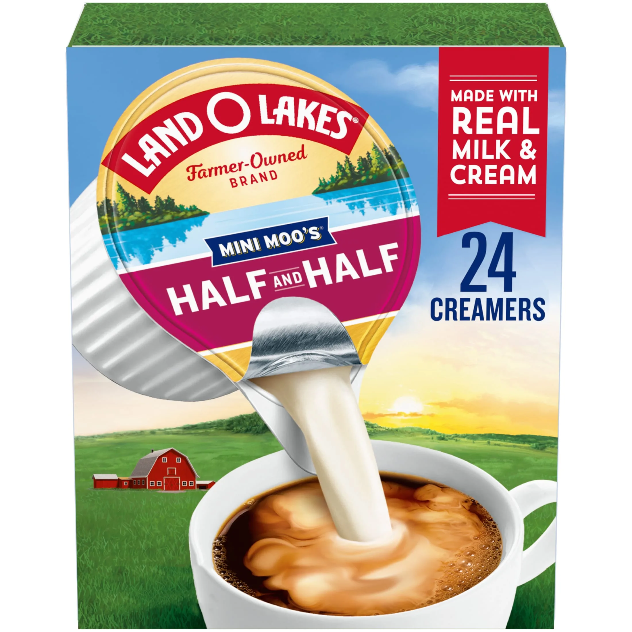 Land O Lakes Mini Mooâ€™s Half And Half Creamer Singles, 24 Count