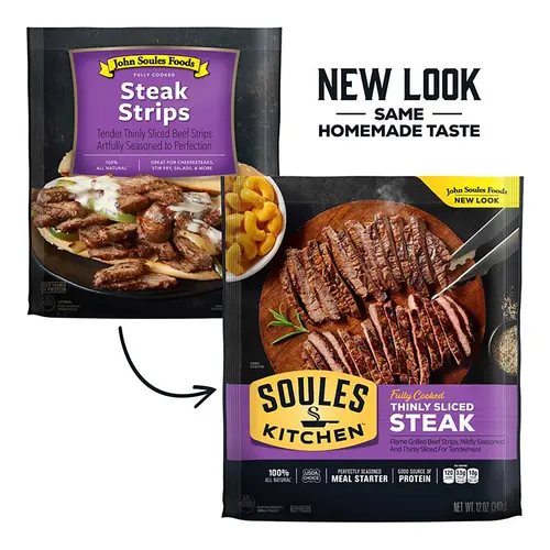 Soules Kitchen, Gluten-Free, No Hormones, Artfully Seasoned, Thinly Sliced Frozen Beef Strips, 12oz thumbnail 2
