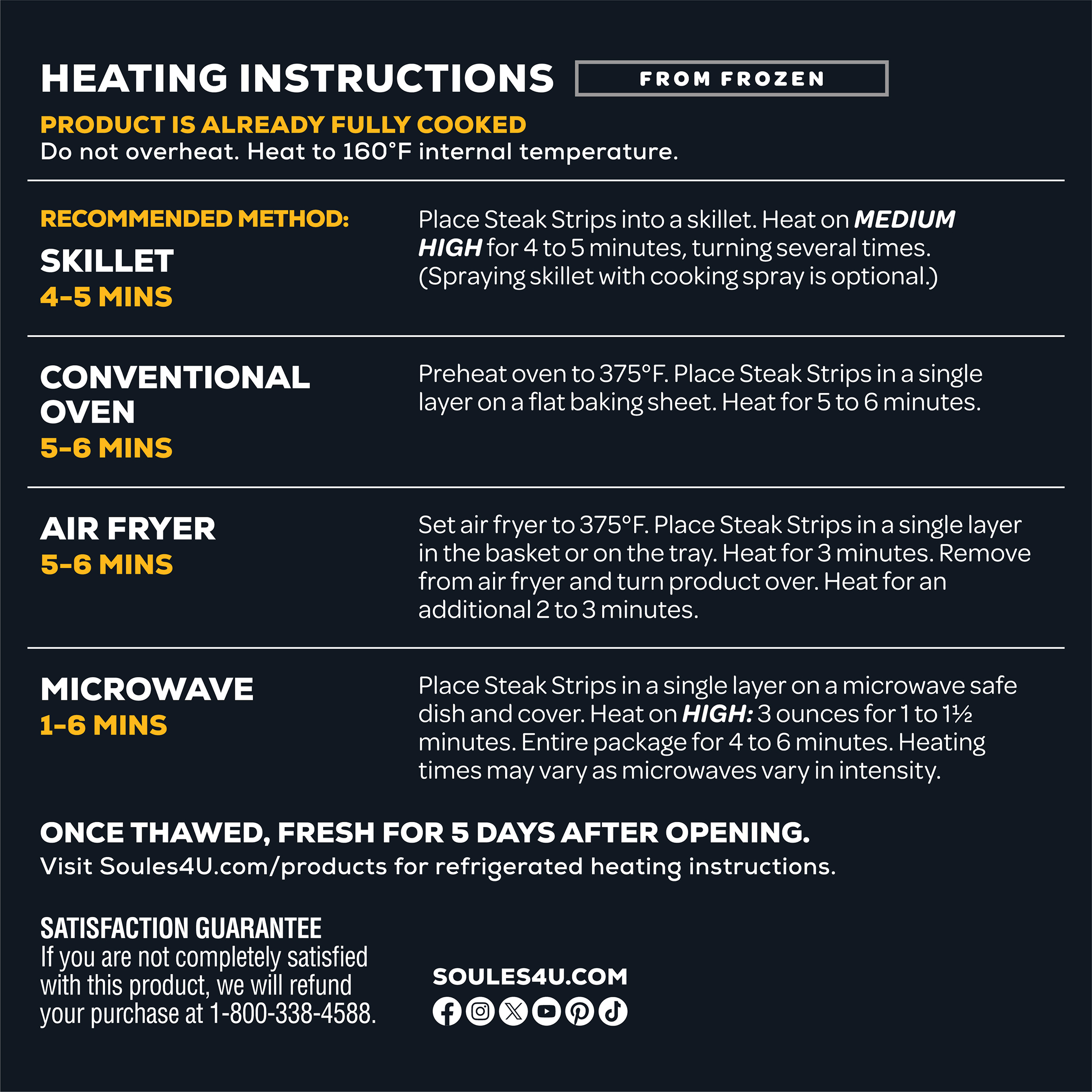 Soules Kitchen, Gluten-Free, No Hormones, Artfully Seasoned, Thinly Sliced Frozen Beef Strips, 12oz thumbnail 4