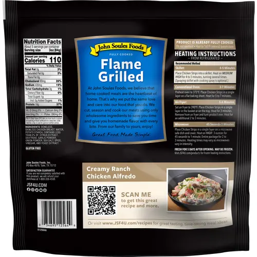 John Soules Foods, Fresh Flame Grilled Chicken Breast Strips, Family Size, 16oz thumbnail 2