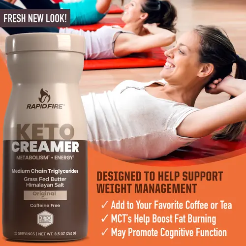 Rapid Fire Ketogenic Creamer with MCT Oil, 8.5 Oz, 20 Servings thumbnail 4