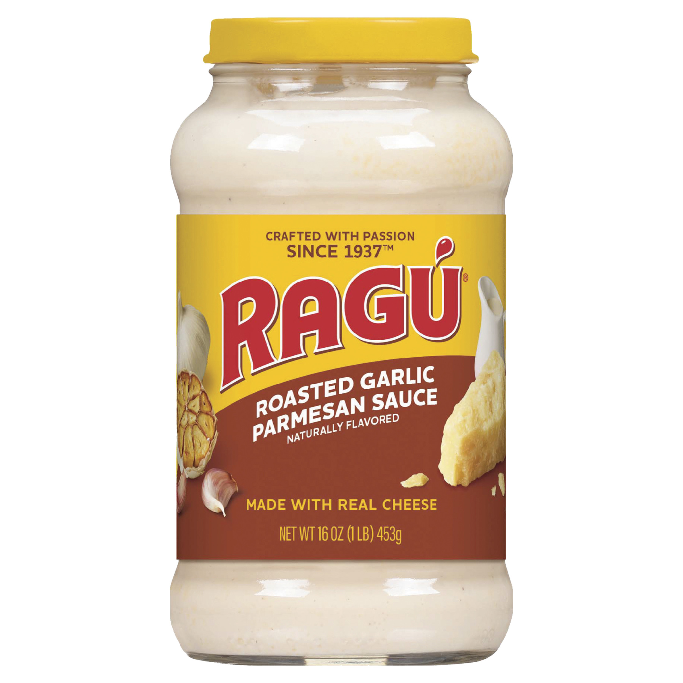 Ragu Roasted Garlic Alfredo Pasta Sauce, Made with Real Cheese, 16 oz