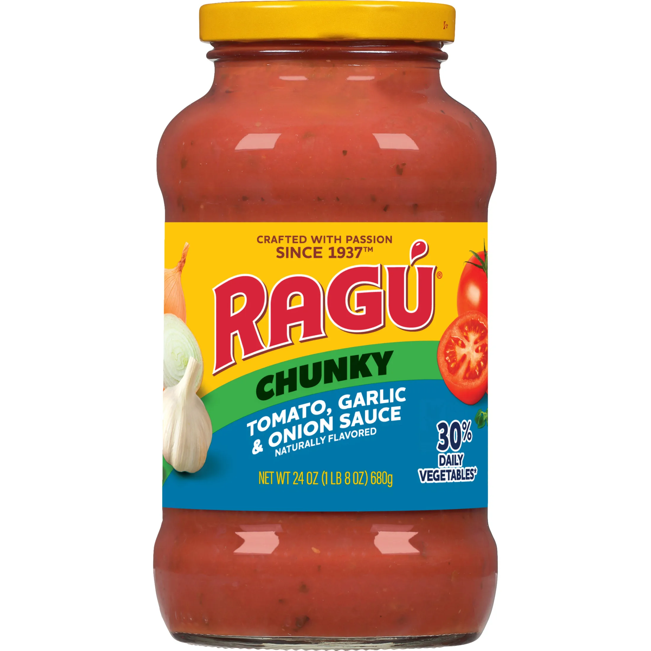 Ragu Chunky Tomato Pasta Sauce, with Garlic and Onion, 24 oz