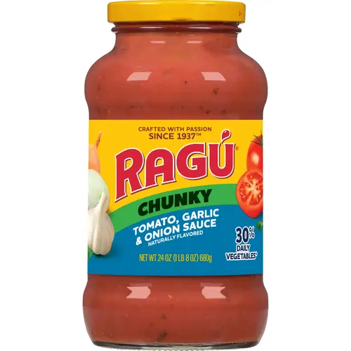 Ragu Chunky Tomato Pasta Sauce, with Garlic and Onion, 24 oz
