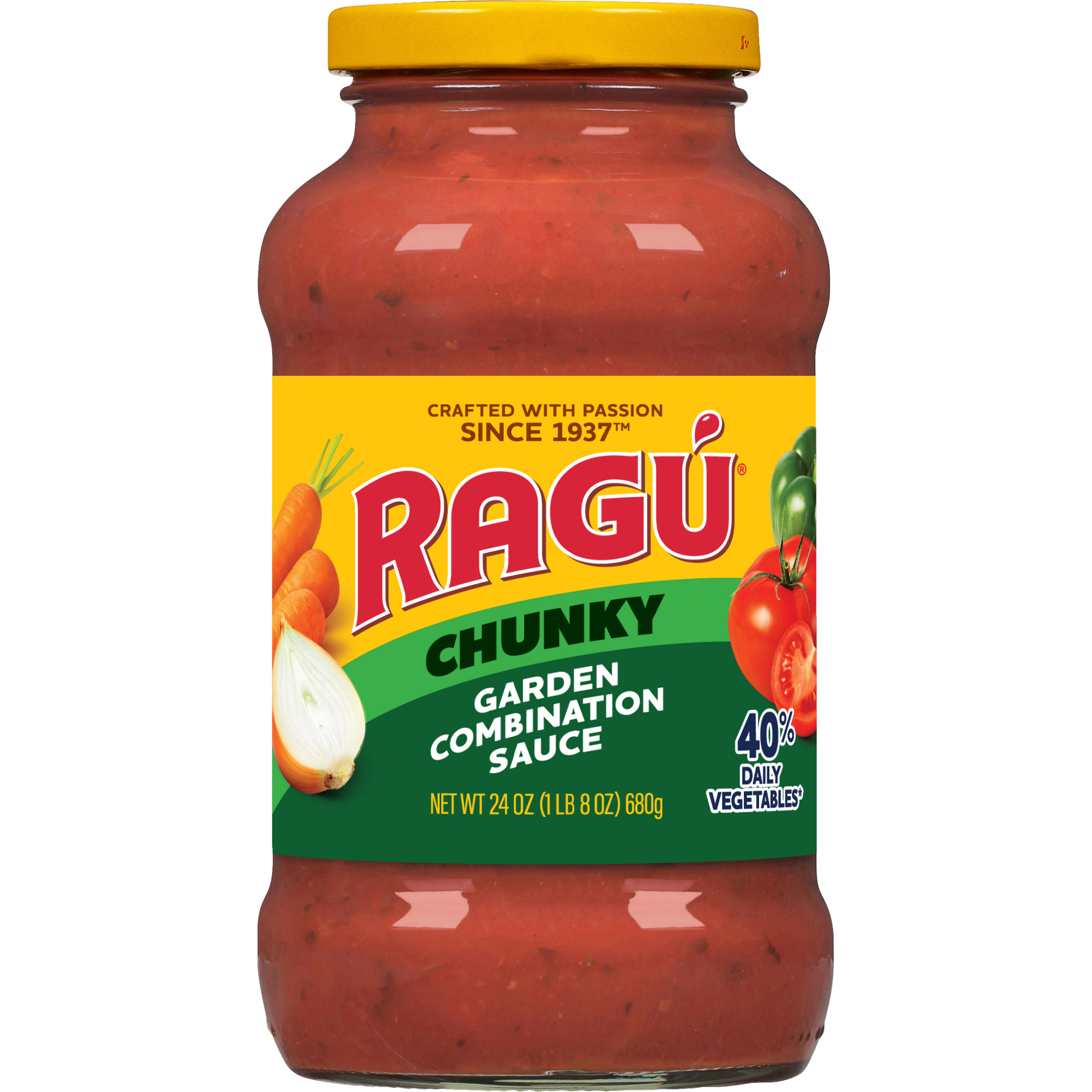 Ragu Chunky Garden Pasta Sauce with Tomatoes, Onions, Celery, Carrots, Zucchini, Green Bell Peppers, 24 oz thumbnail 2
