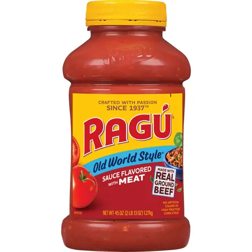 Ragu Old World Style Pasta Sauce Flavored with Meat, 45 oz thumbnail 2
