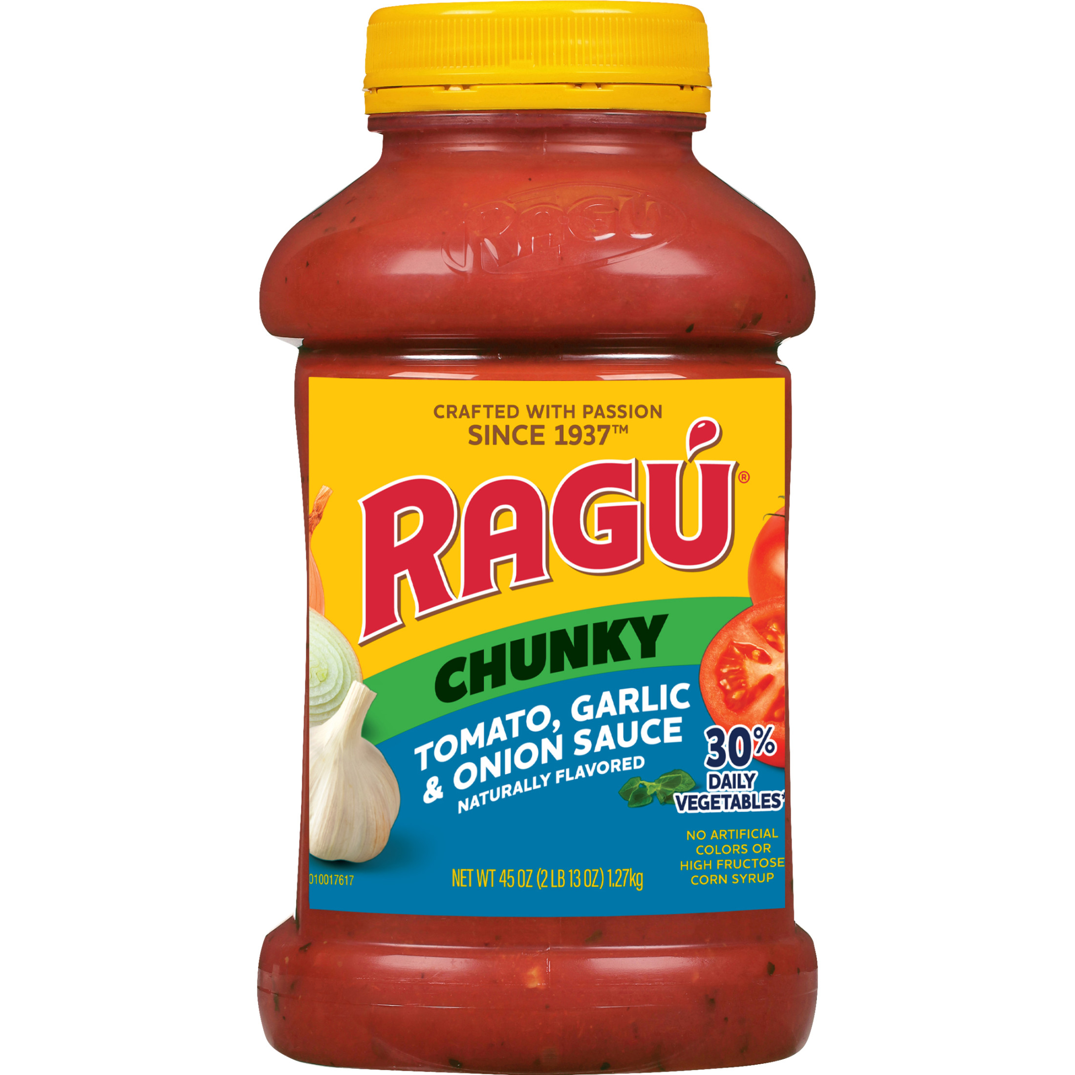Ragu Chunky Tomato Pasta Sauce, with Garlic and Onion, 45 oz