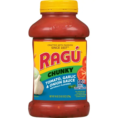 Ragu Chunky Tomato Pasta Sauce, with Garlic and Onion, 45 oz thumbnail 2