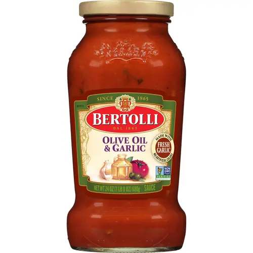 Bertolli Pasta Sauce with Olive Oil and Garlic, Spaghetti Tomato Sauce, 24 oz thumbnail 2