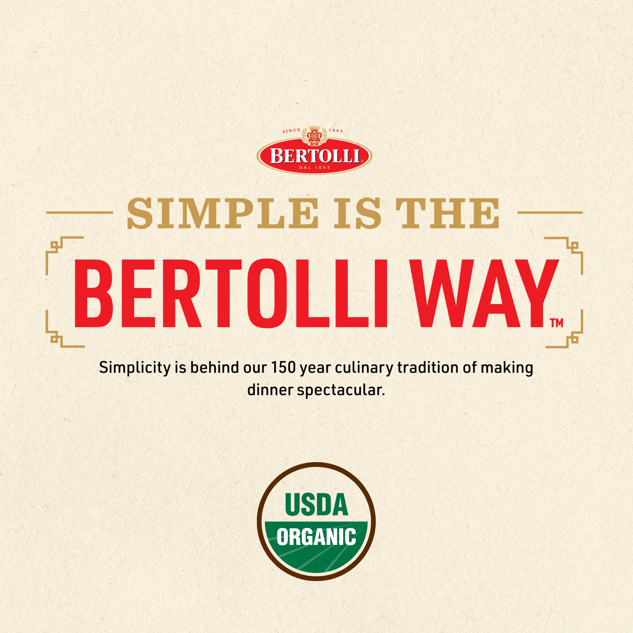 Bertolli Organic Pasta Sauce with Olive Oil, Basil and Garlic, Spaghetti Tomato Sauce, 24 oz thumbnail 2