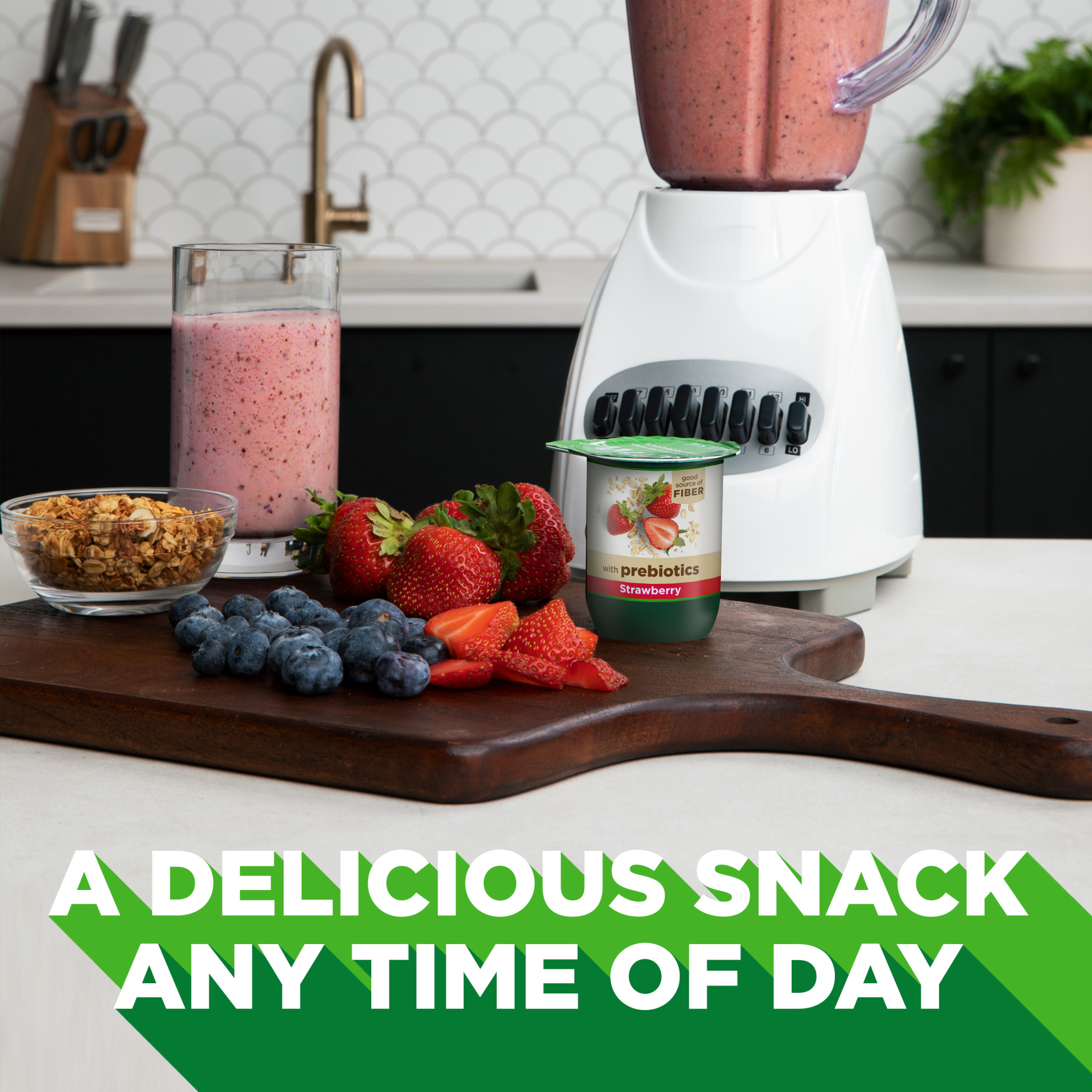 Activia Fiber Strawberry and Pineapple Probiotic Yogurt, Probiotic Lowfat Yogurt Cups, Variety Pack, 4 oz, 12 Count thumbnail 4