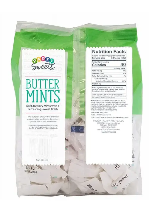 Hospitality Mints Individually Wrapped Mints with Thank You Message, Buttermint, 26 Oz (HMT000501) thumbnail 4
