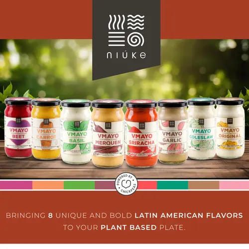 NIUKE Sriracha Vegan Mayo â€“ Smoky & Creamy Plant-Based Dressing â€“ Dairy-Free, Gluten-Free, Non-GMO â€“ Tangy Pickle & Vege thumbnail 3