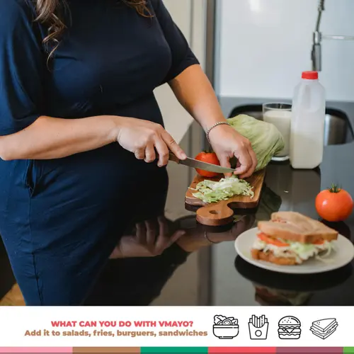 NIUKE Sriracha Vegan Mayo â€“ Smoky & Creamy Plant-Based Dressing â€“ Dairy-Free, Gluten-Free, Non-GMO â€“ Tangy Pickle & Vege thumbnail 4