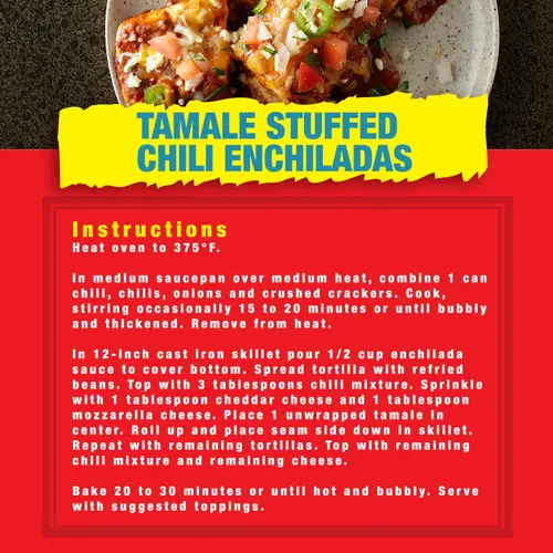 HORMEL Beef Tamales in Chili Sauce, Shelf-Stable, 15 oz Steel Can thumbnail 2