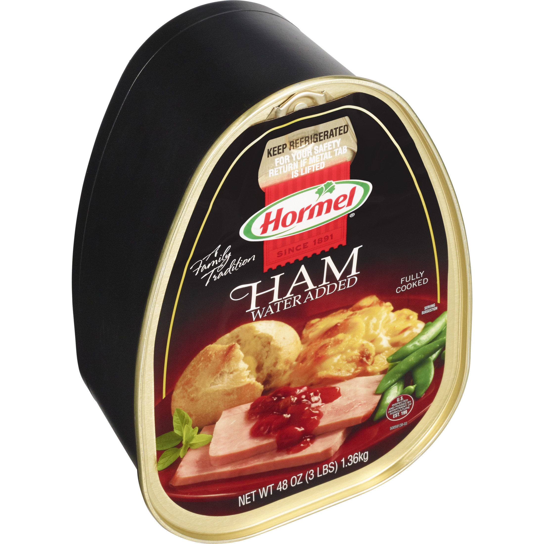 HORMEL Canned Ham, Fully Cooked, Refrigerated, 48 oz Steel Can thumbnail 3