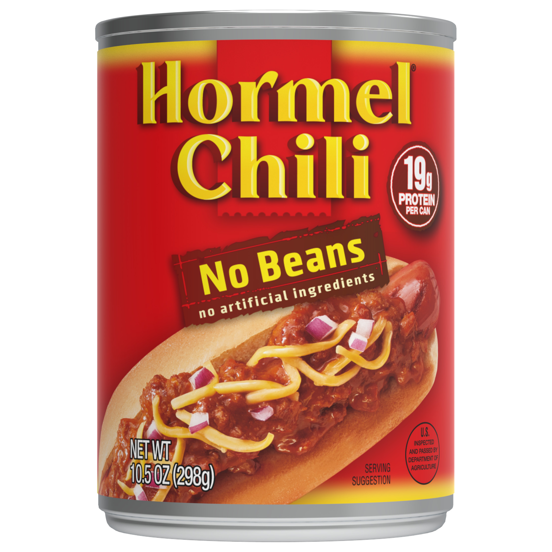 HORMEL Chili, Beef and Pork, No Beans Canned Chili, No Artificial Ingredients, Shelf-Stable, 10.5 oz Steel Can thumbnail 2