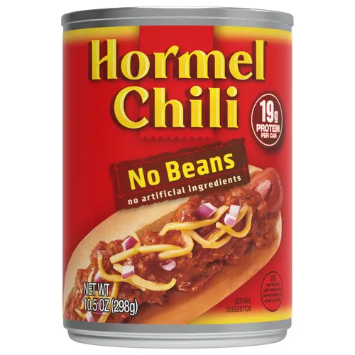 HORMEL Chili, Beef and Pork, No Beans Canned Chili, No Artificial Ingredients, Shelf-Stable, 10.5 oz Steel Can thumbnail 2