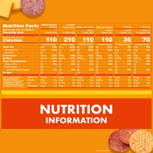 HORMEL GATHERINGS, Salami and Olives with Cheese and Crackers, Deli Supreme Party Plastic Tray, 40 oz thumbnail 4