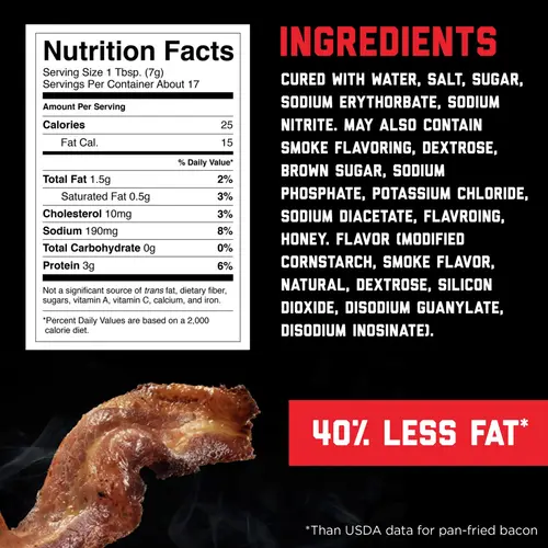 HORMEL Real Crumbled Bacon Topping, Applewood Smoke Flavored, Shelf Stable, 3 oz Plastic Bag thumbnail 4