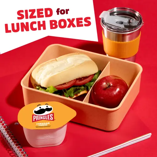 Pringles Cheddar Cheese Potato Crisps Chips, Lunch Snacks, 12 Count thumbnail 3