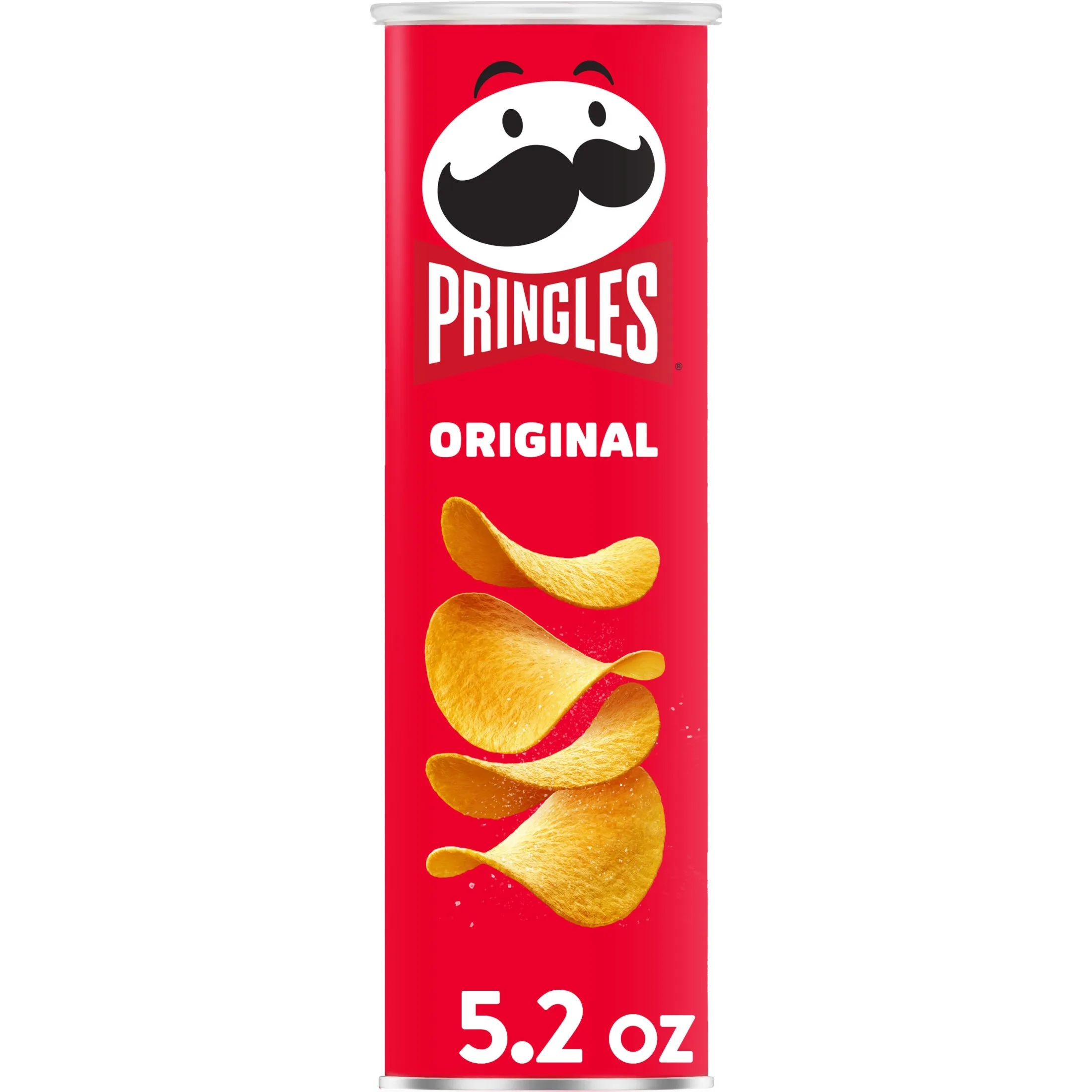Pringles Original Potato Crisps Chips, Lunch Snacks, 5.2 oz Canister