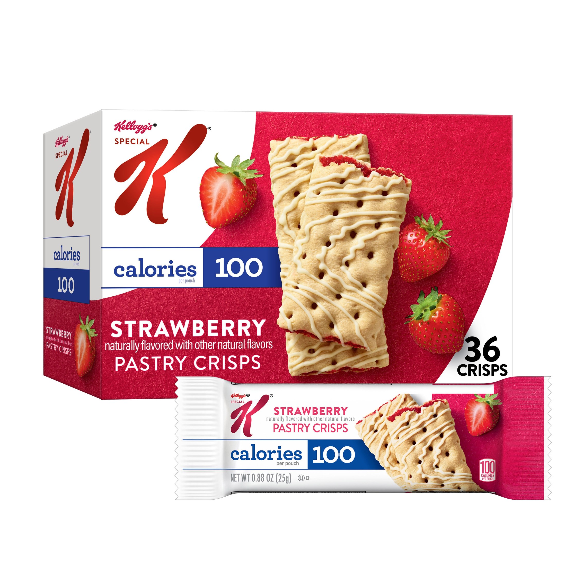 Special K Bar Strawberry Chewy Pastry Crisps, 100 Calories, 15.84 oz, 36 Count thumbnail 2