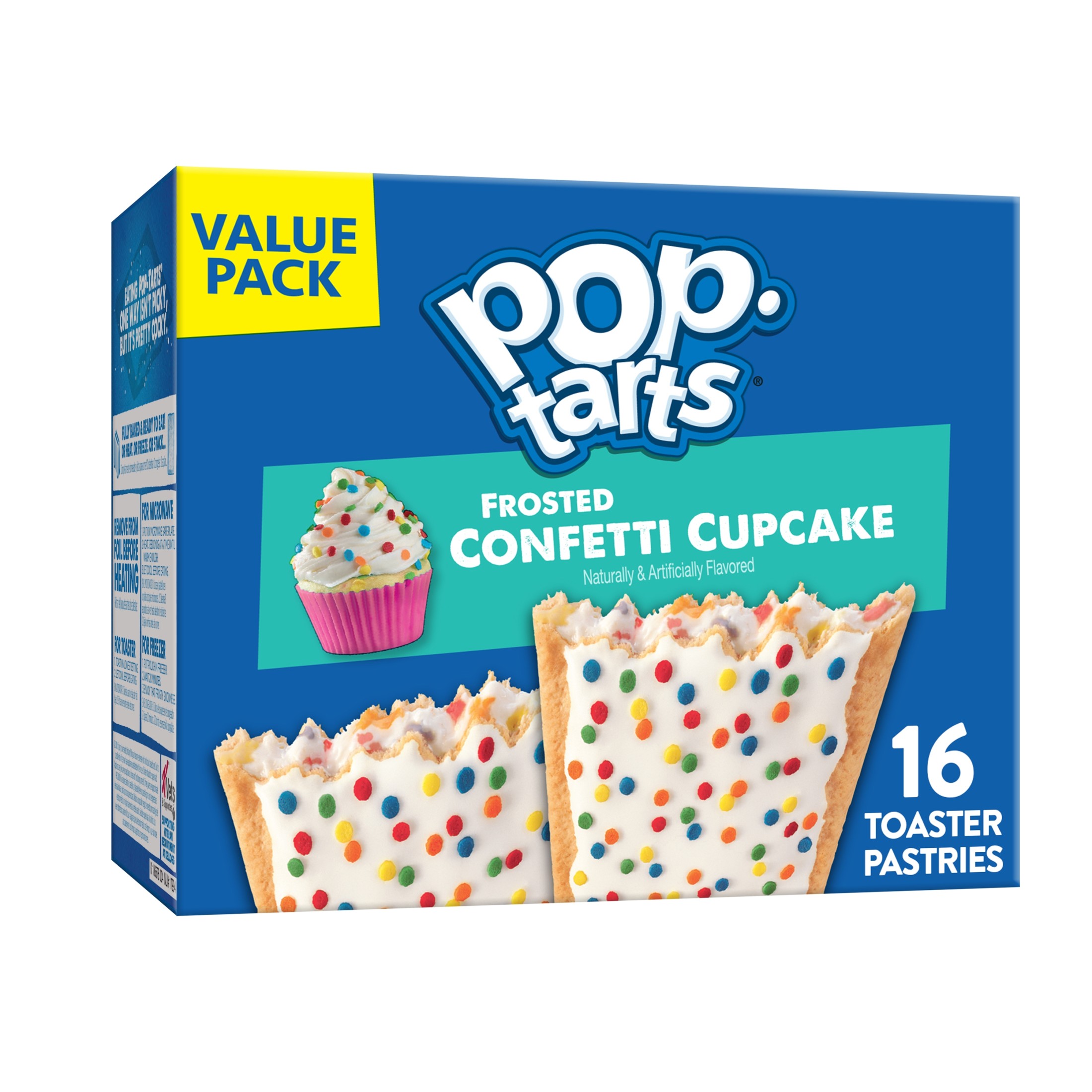 (8 pack) Pop-Tarts Frosted Confetti Cupcake Toaster Pastries, Breakfast Foods, Shelf-Stable, 27 oz (16 Count) thumbnail 2