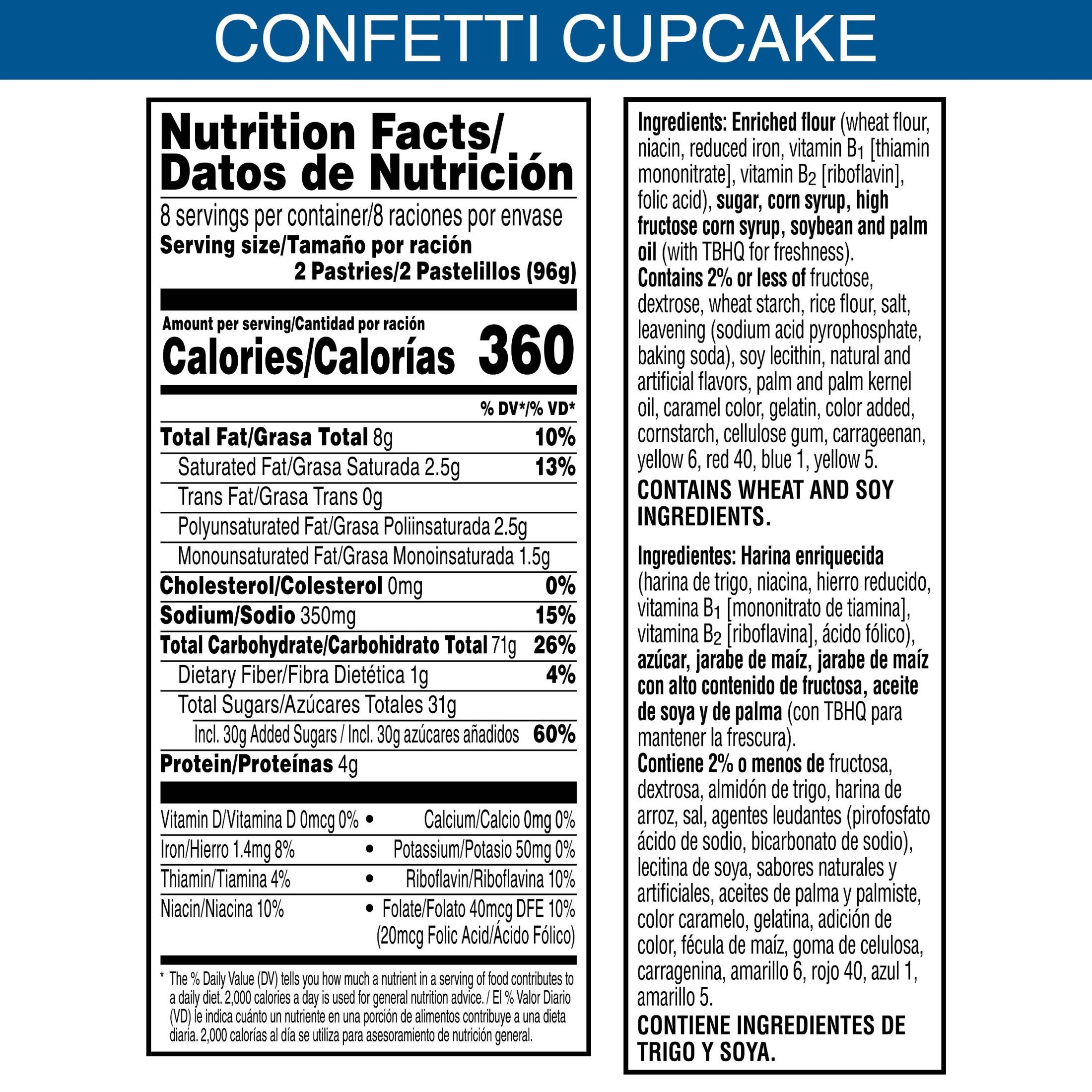 (8 pack) Pop-Tarts Frosted Confetti Cupcake Toaster Pastries, Breakfast Foods, Shelf-Stable, 27 oz (16 Count) thumbnail 4