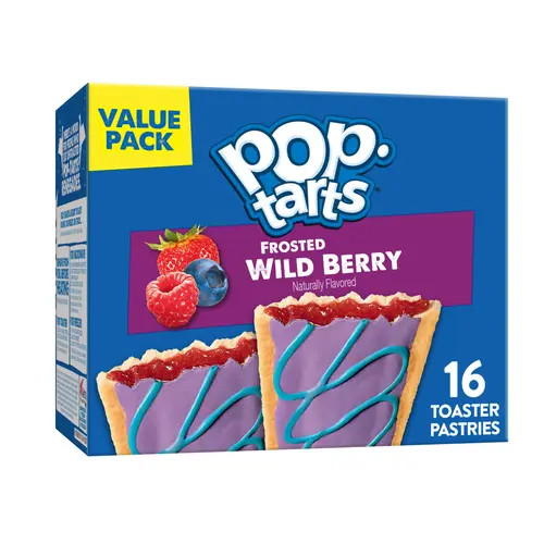 (8 pack) Pop-Tarts Frosted Wild Berry Toaster Pastries, Breakfast Foods, Shelf-Stable, 27 oz (16 Count) thumbnail 2