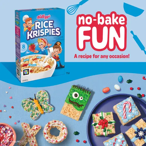(8 pack) Kellogg's Rice Krispies Breakfast Cereal, Kids Snacks, Family Breakfast, Original, 9oz Box (1 Box) thumbnail 4