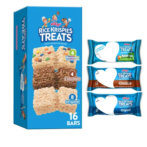 Rice Krispies Treats Variety Pack Chewy Crispy Marshmallow Squares, Kids Snacks, 12.1 oz, 16 Count