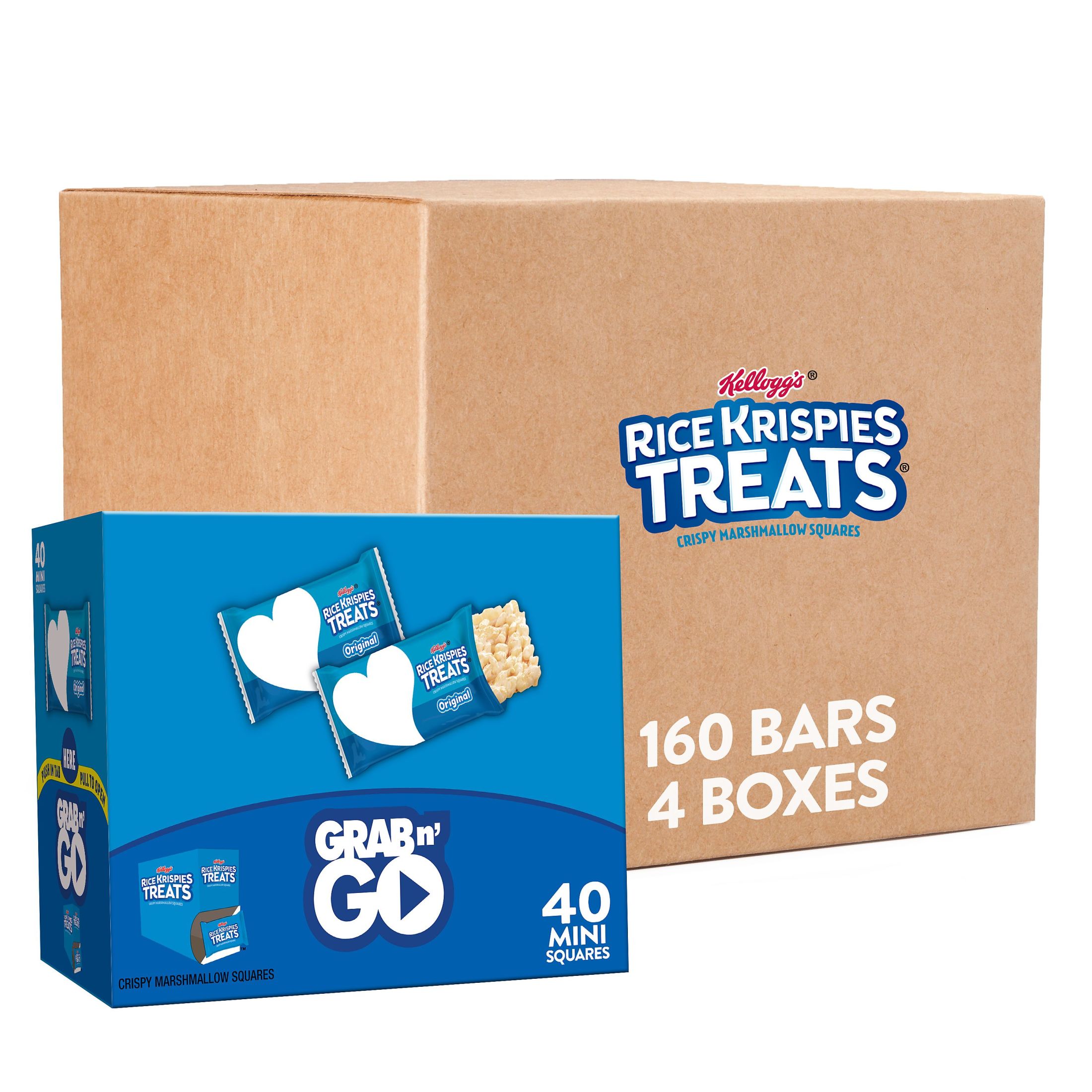 (4 pack) Rice Krispies Treats Original Chewy Mini Marshmallow Snack Bars, Kids Snacks, 15.5 oz, 40 Count thumbnail 2