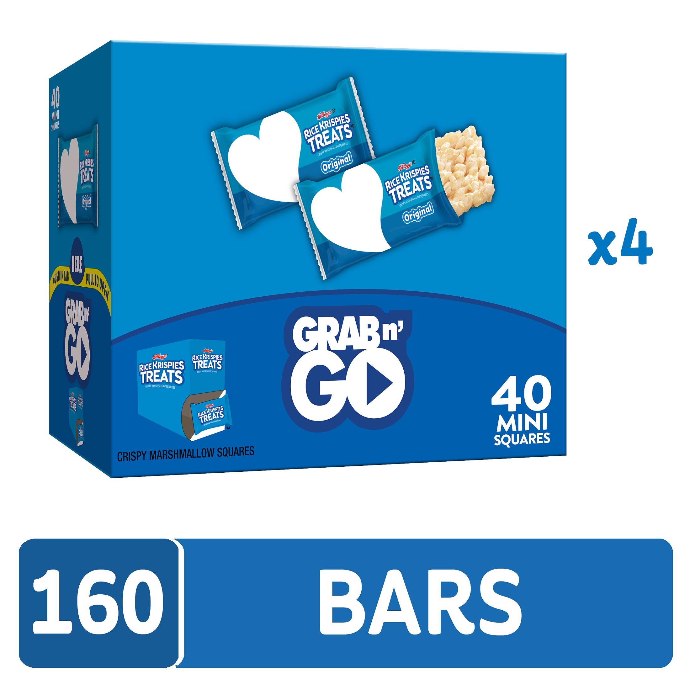 (4 pack) Rice Krispies Treats Original Chewy Mini Marshmallow Snack Bars, Kids Snacks, 15.5 oz, 40 Count thumbnail 3