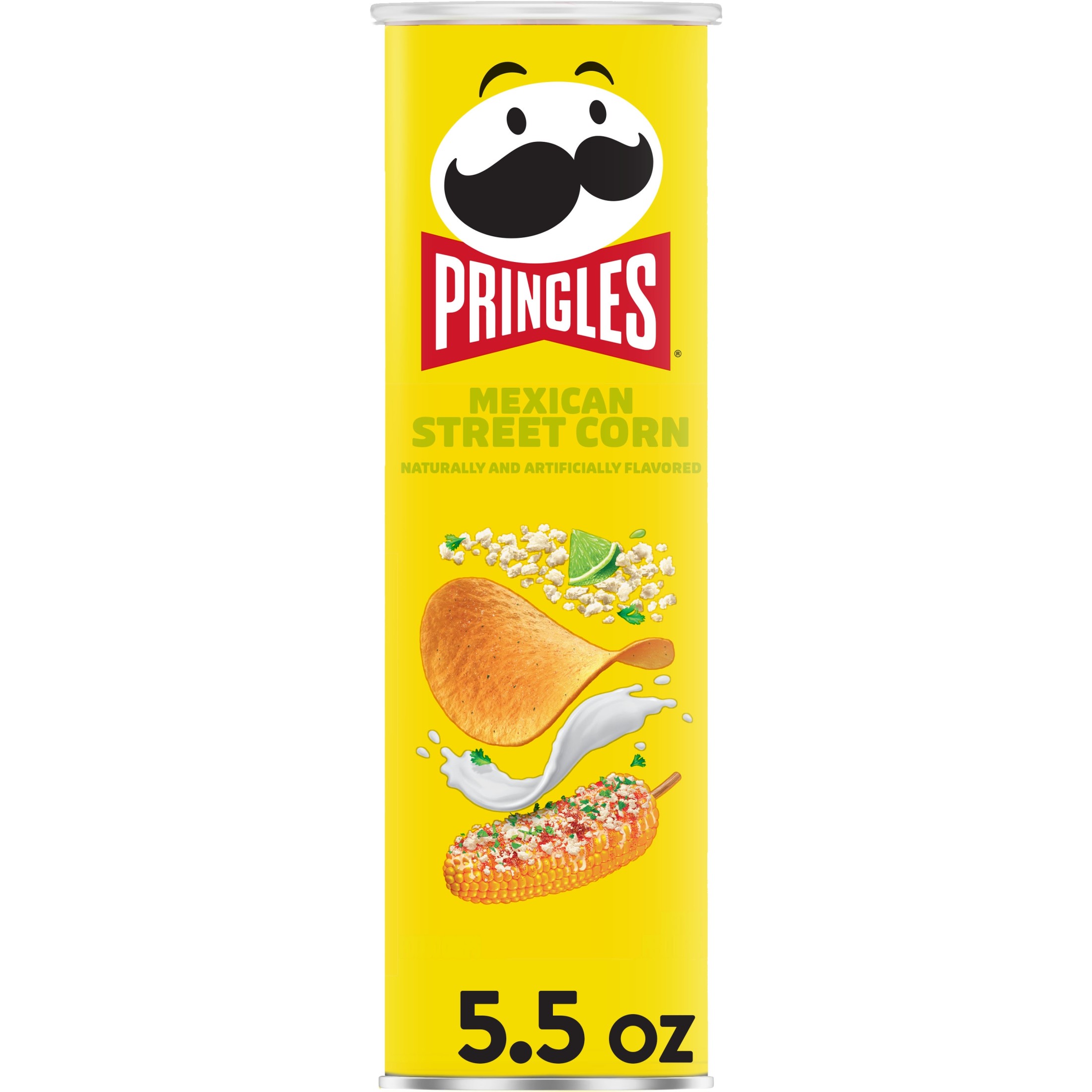 (14 pack) Pringles Elote Mexican Street Corn Potato Crisps Chips, Lunch Snacks, 5.5 oz Canister thumbnail 2