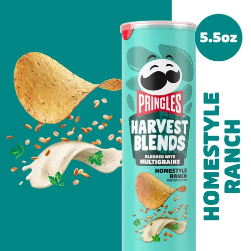 Pringles Harvest Blends Homestyle Ranch Potato Crisps Chips, Lunch Snacks, 5.5 oz thumbnail 3