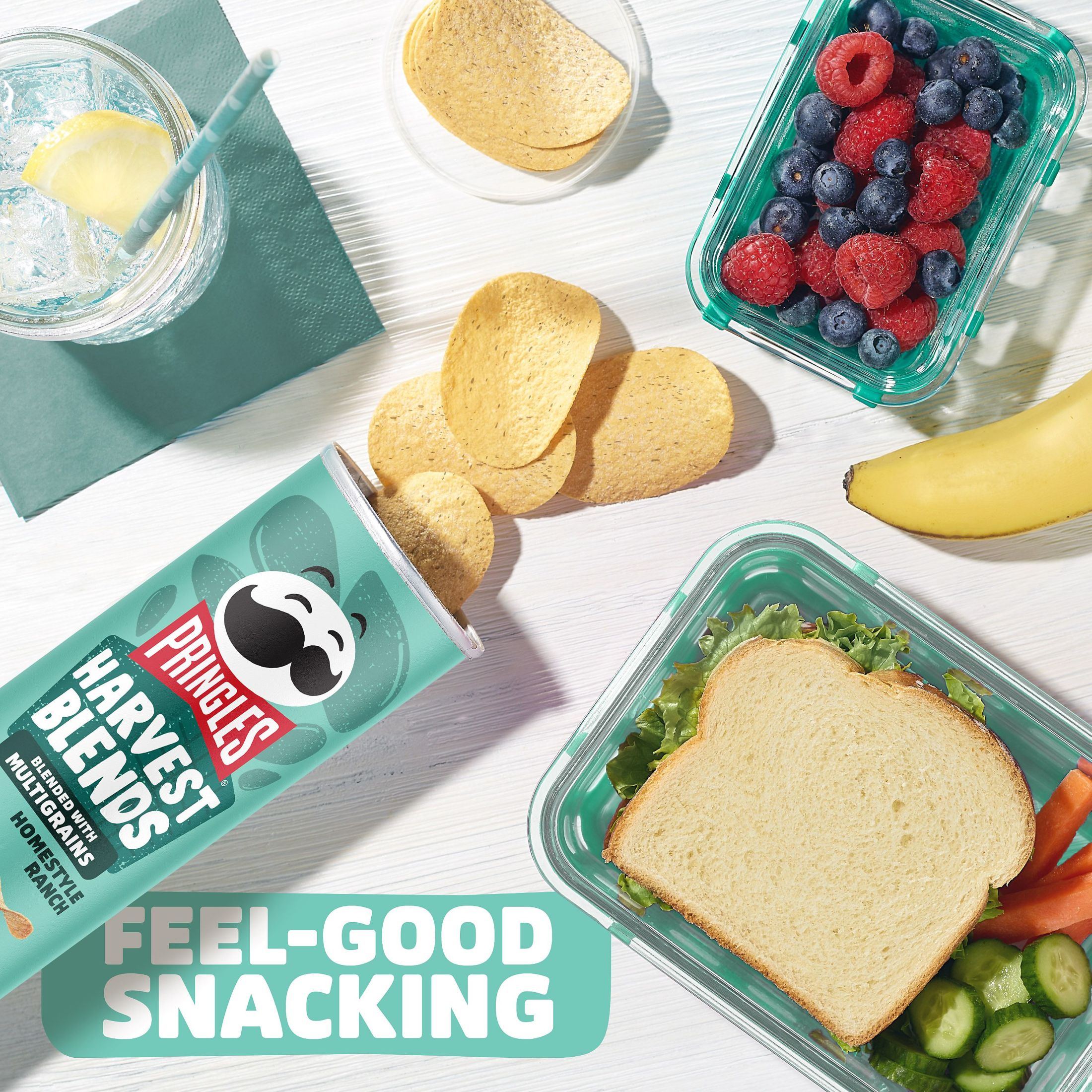 Pringles Harvest Blends Homestyle Ranch Potato Crisps Chips, Lunch Snacks, 5.5 oz thumbnail 4