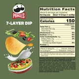 Pringles 7-Layer Dip Potato Crisps Chips, Lunch Snacks, 5.5 oz Canister thumbnail 2