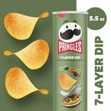 Pringles 7-Layer Dip Potato Crisps Chips, Lunch Snacks, 5.5 oz Canister thumbnail 3
