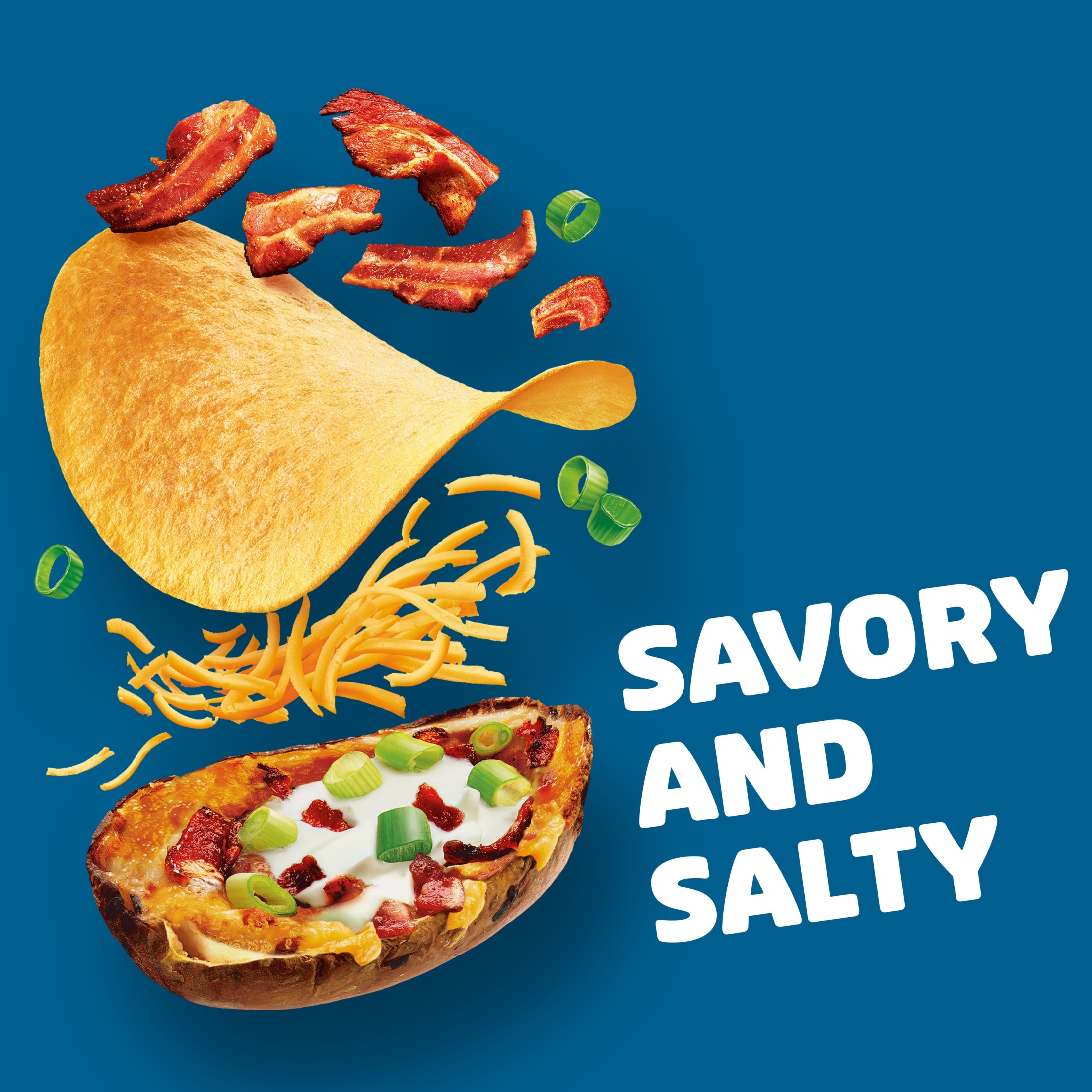 Pringles Loaded Potato Skins Potato Crisps Chips, Lunch Snacks, 5.5 oz Canister thumbnail 4